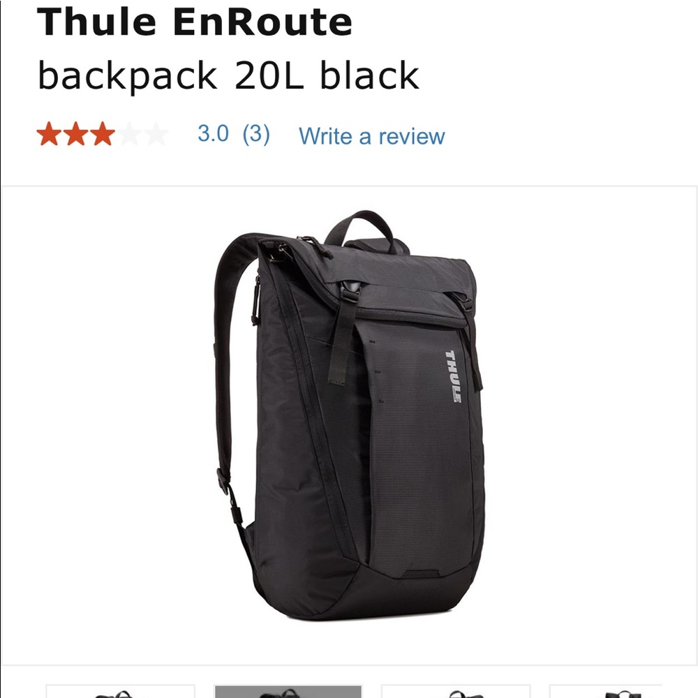 Thule En Route Backpack- 20L- Black